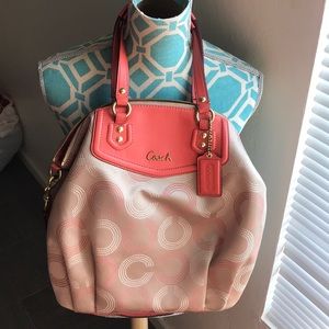 Coach dotted art hop satchel